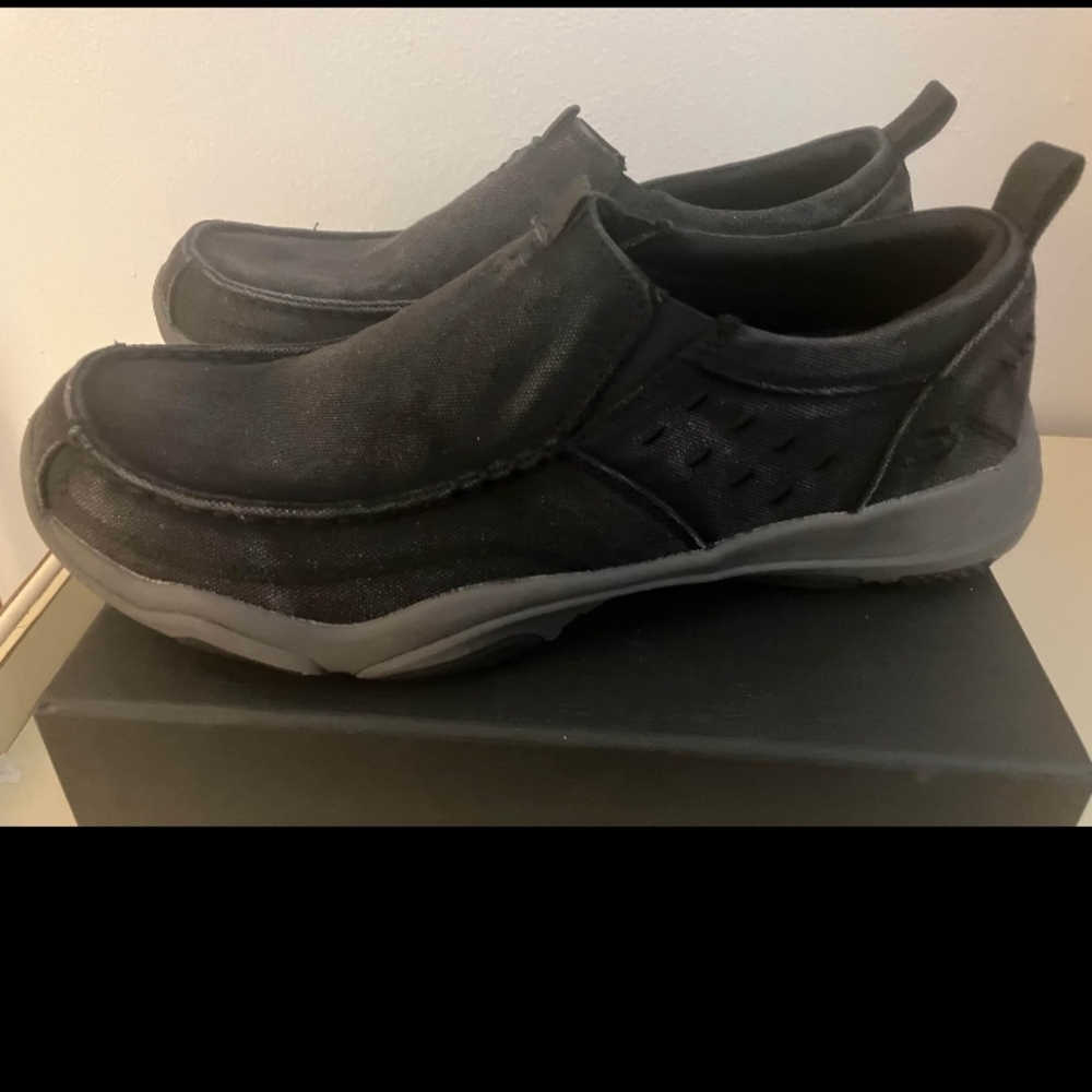 Skechers Men's Black Slip-On Loafers
